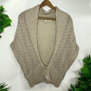 MOTH Anthropologie Dolman Slouchy Oversized Chunky Knit Cardigan Boho Sweater